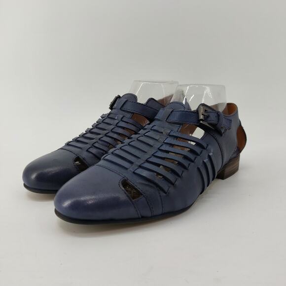 Coldwater Sandals Blue Leather Blue Twin Falls Size 8.5 M - Picture 6 of 13